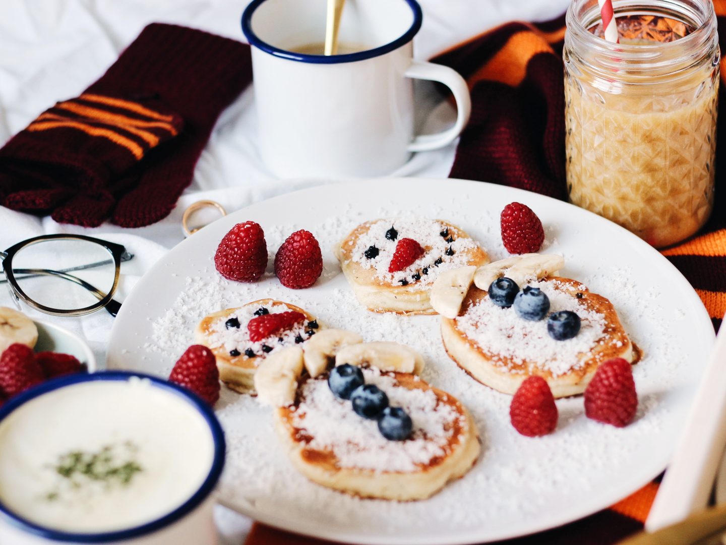 FOOD | Frühstück für kalte Wintertage: vegane Schneemann-Pancakes ohne ...