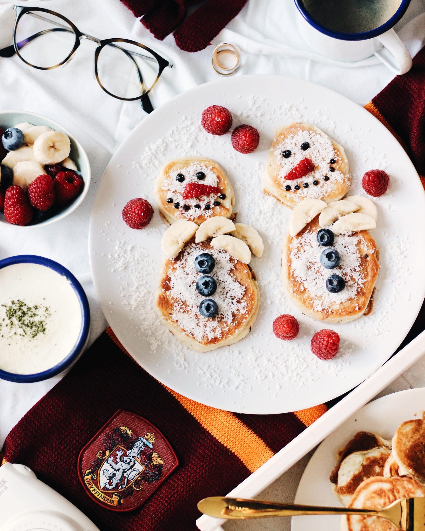 FOOD | Frühstück für kalte Wintertage: vegane Schneemann-Pancakes ohne ...